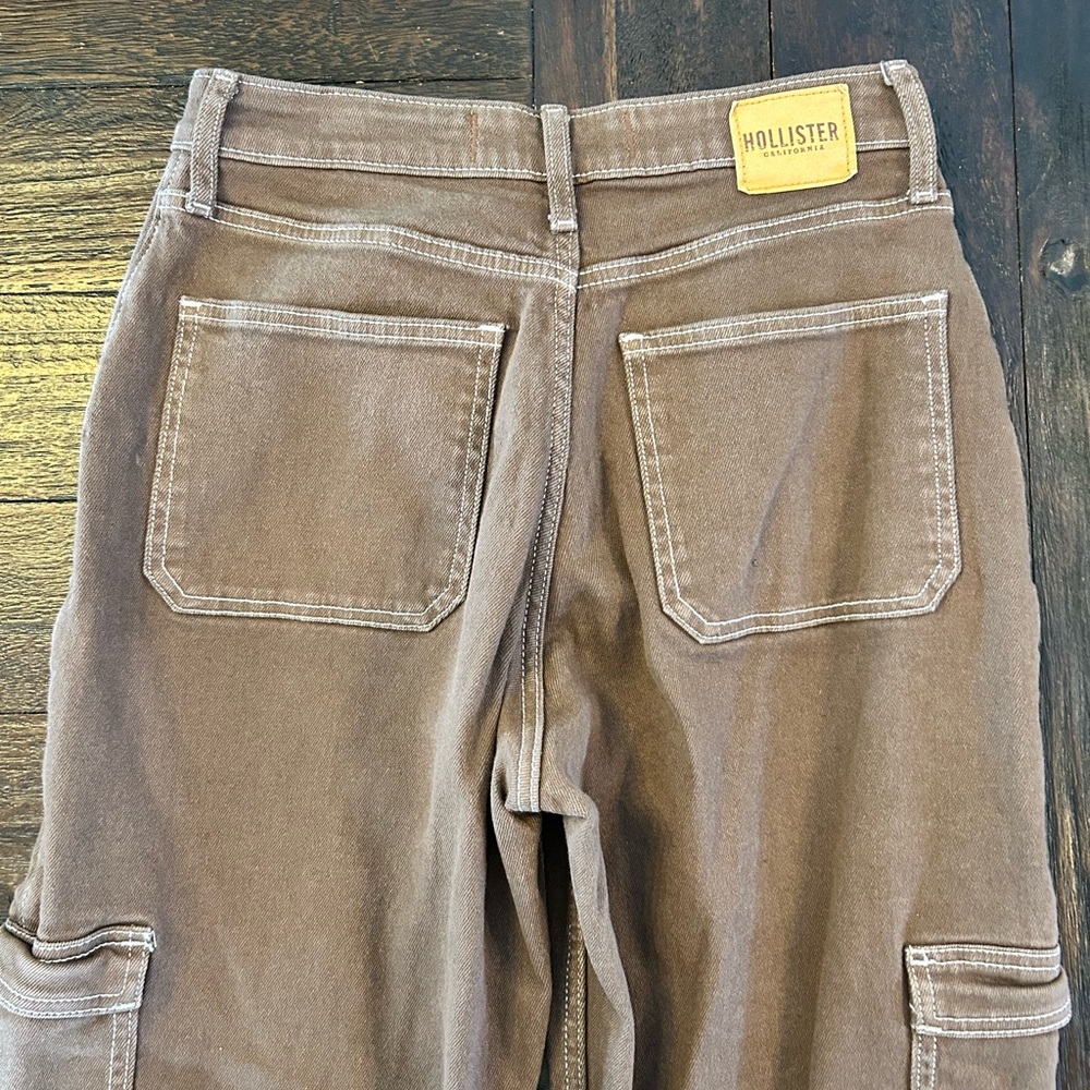 Hollister Y2K Grunge Ultra High-Rise Dad Jean Vintage Stretch- Brown - Picture 8 of 12